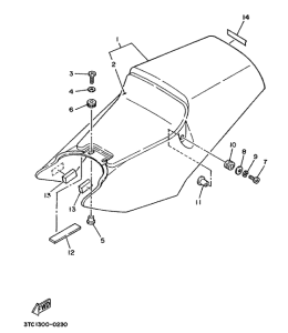 TZ250 Сиденье