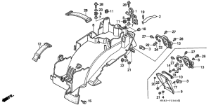 VFR400R Заднее крыло