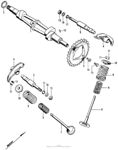CL350 Распределительный вал и клапана