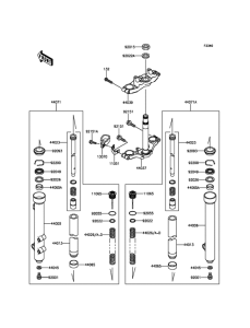 KX65 Передняя вилка
