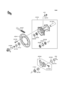  Заднее колесо и цепь