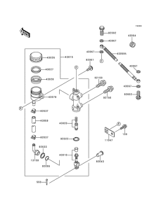 ZX600 Задний тормозной цилиндр