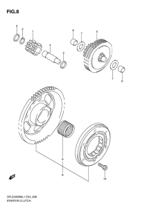 DR-Z400 Муфта стартера