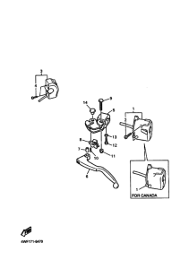YZF600R YZF600RJ Interruptor  manillar&palanc