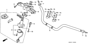 CB750F Handle pipe / top bridge