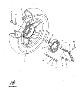 YP125 Переднее колесо