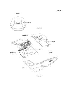 KLE250 Decals(blue)(kle250-a6)