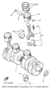 YX600TC Коленчатый вал и Поршень