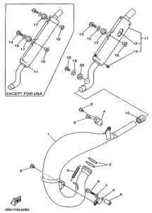 YZ125 Выхлопная система