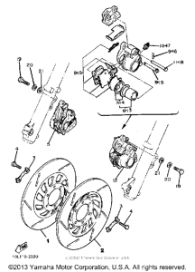 XV920J Front brake-caliper