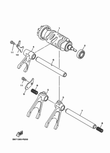 MTN1000 Shift cam & fork