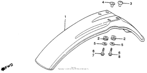 XR250R Переднее крыло