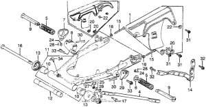 XL350 Swingarm + chain case