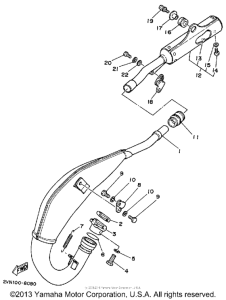 YZ125U Выхлопная система