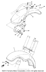 TY250D Front fender-rear fender