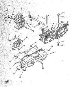 CY50R Картер двигателя