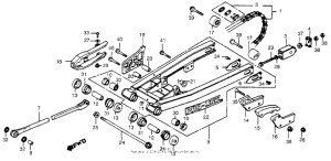 CR480 Swingarm + drive chain 82