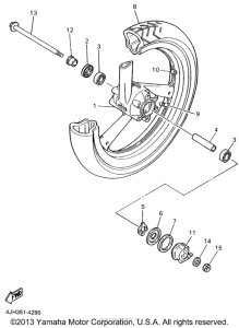YZF600RG Переднее колесо