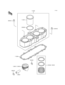 ZX600 Цилиндр / поршень
