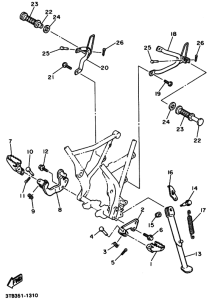 XT400E ｽﾀﾝﾄﾞ.ﾌｰﾄﾚｽﾄ
