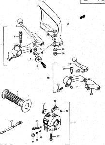 DR500 Left handle switch