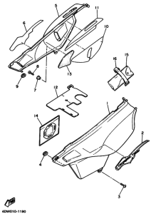 XT400E Боковая крышка