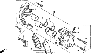 VT750C Передний суппорт