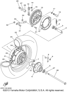 XVS650 Переднее колесо