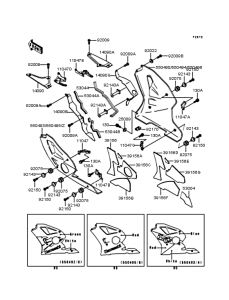 ZX400 Обтекатель нижний