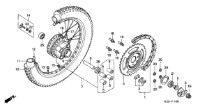 TL125 Rear wheel complete assy