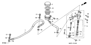 CBF500 Задний тормозной цилиндр