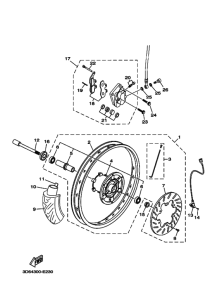 XT125X Передние колеса & brake system