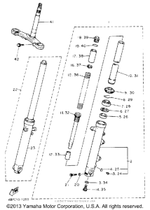 XJ600SEC Передняя вилка