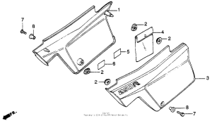 XL250R Боковые обтекатели