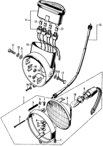 CL70 Headlight + speedometer k0