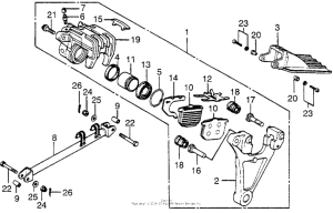CB750 Задний суппорт