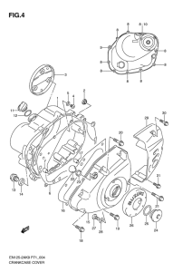 EN125-2 Crankcase cover ass`y  (v