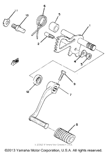 XS1100LH Shift shaft-pedal