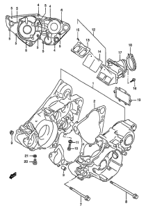 RM250 Картер двигателя