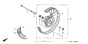 XR80R Переднее колесо