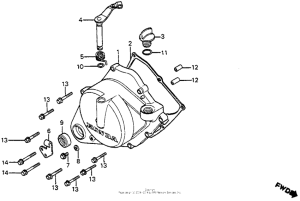 CR80R Right crankcase cover 80-81