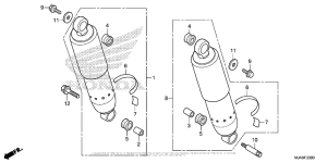 VT750C Rear Shock Absorber (1)