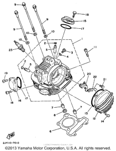TW200WC Головка цилиндров