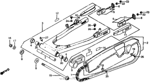 FT500 Swingarm + chain case