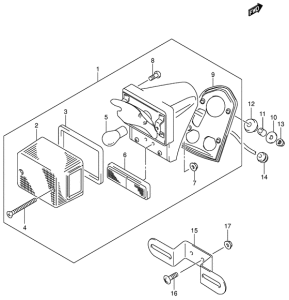 VL125 Задний комбинированный сигнал