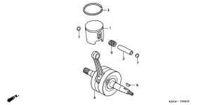 CR125R Crankshaft / piston