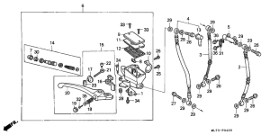 VFR750F Передний главный тормозной цилиндр