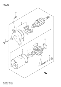 GZ125 Стартерный мотор