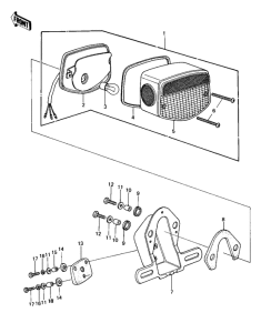 KZ1000 Taillight unit ass`y