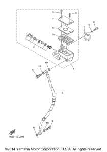 XV250FB Главный тормозной цилиндр